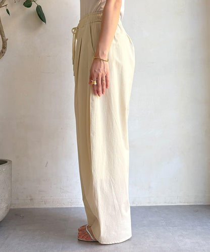 尼龍彈力褶皺束口褲