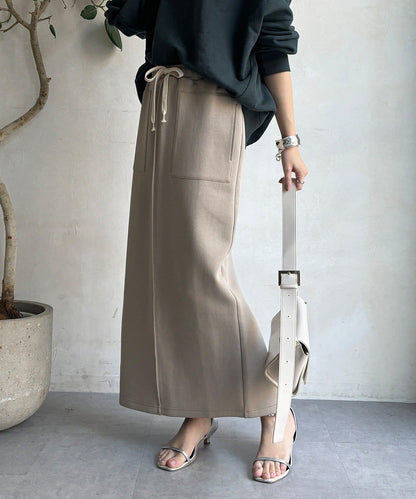 棉質箱型修身半身裙