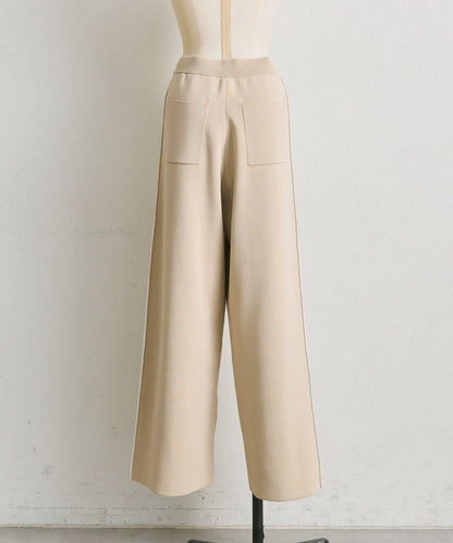 《ウエスト総ゴム/リラックス》針織休閒長褲【SUM1 STYLE(スミスタイル)】