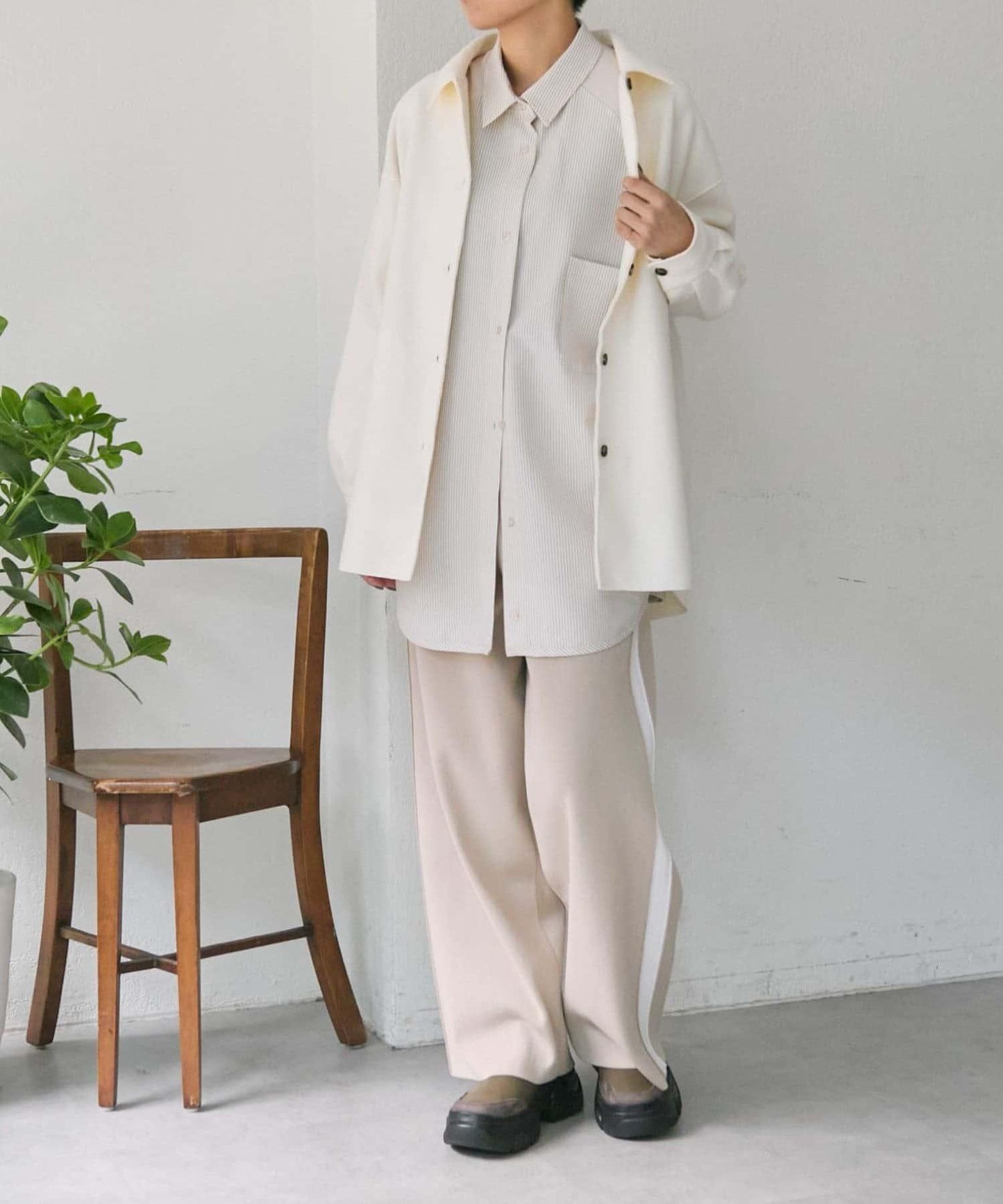 拼接衛衣襯衫【SUM1 STYLE(スミスタイル)】