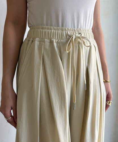 尼龍彈力褶皺束口褲