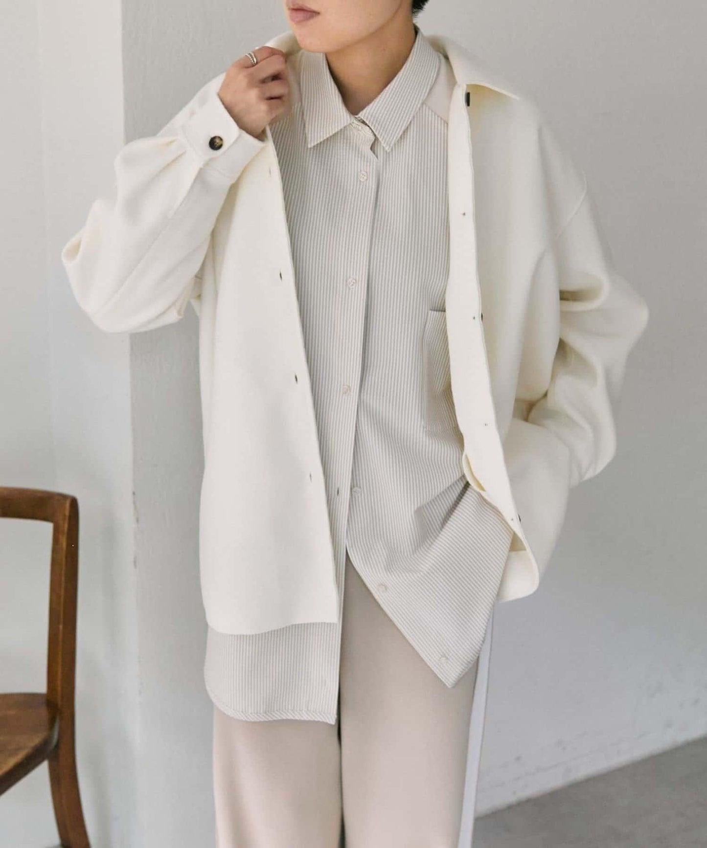 拼接衛衣襯衫【SUM1 STYLE(スミスタイル)】