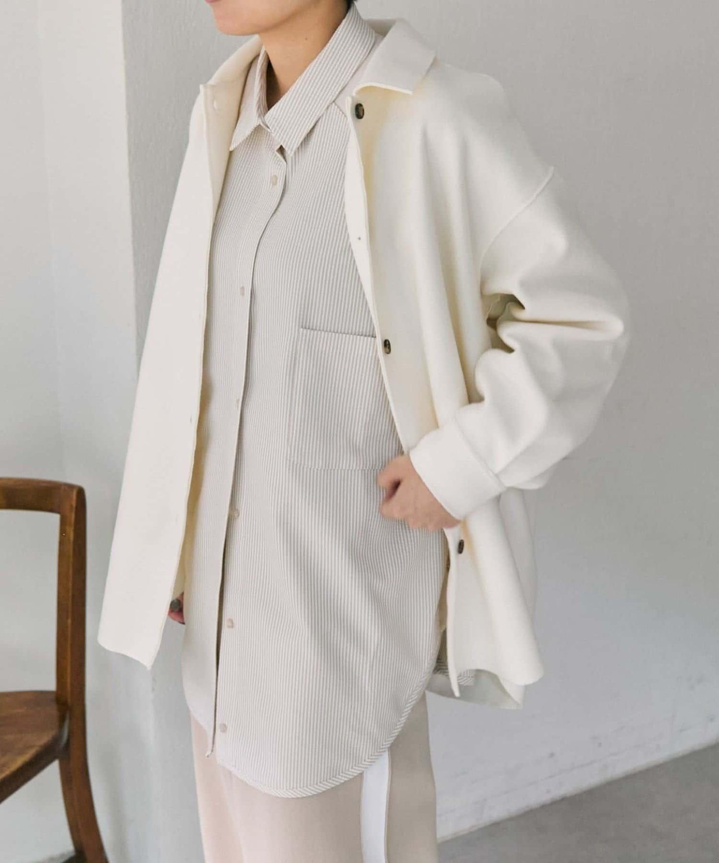 拼接衛衣襯衫【SUM1 STYLE(スミスタイル)】