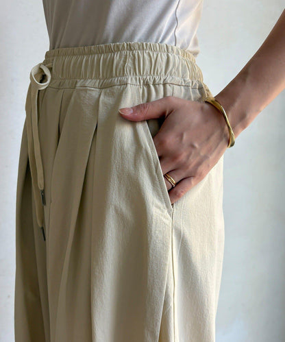 尼龍彈力褶皺束口褲