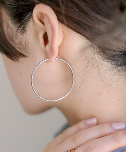 《インフルエンサーuchida企畫》不鏽鋼/44mm圓環耳環