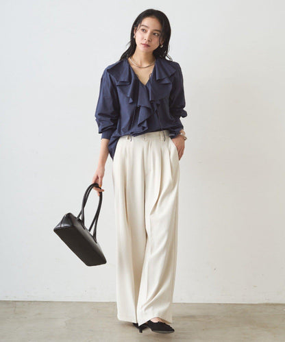 荷葉邊領口襯衫