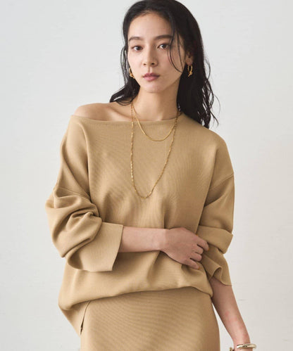 全針織船領毛衣