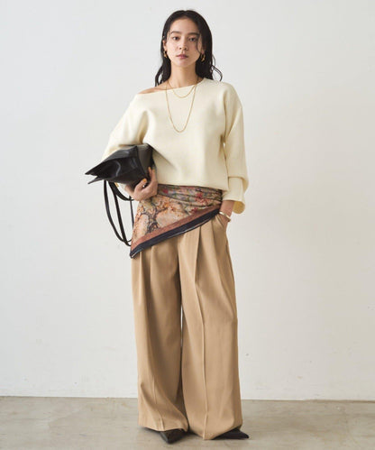 全針織船領毛衣