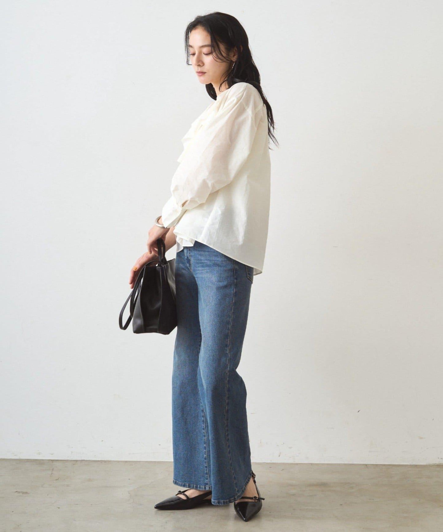 荷葉邊領口襯衫