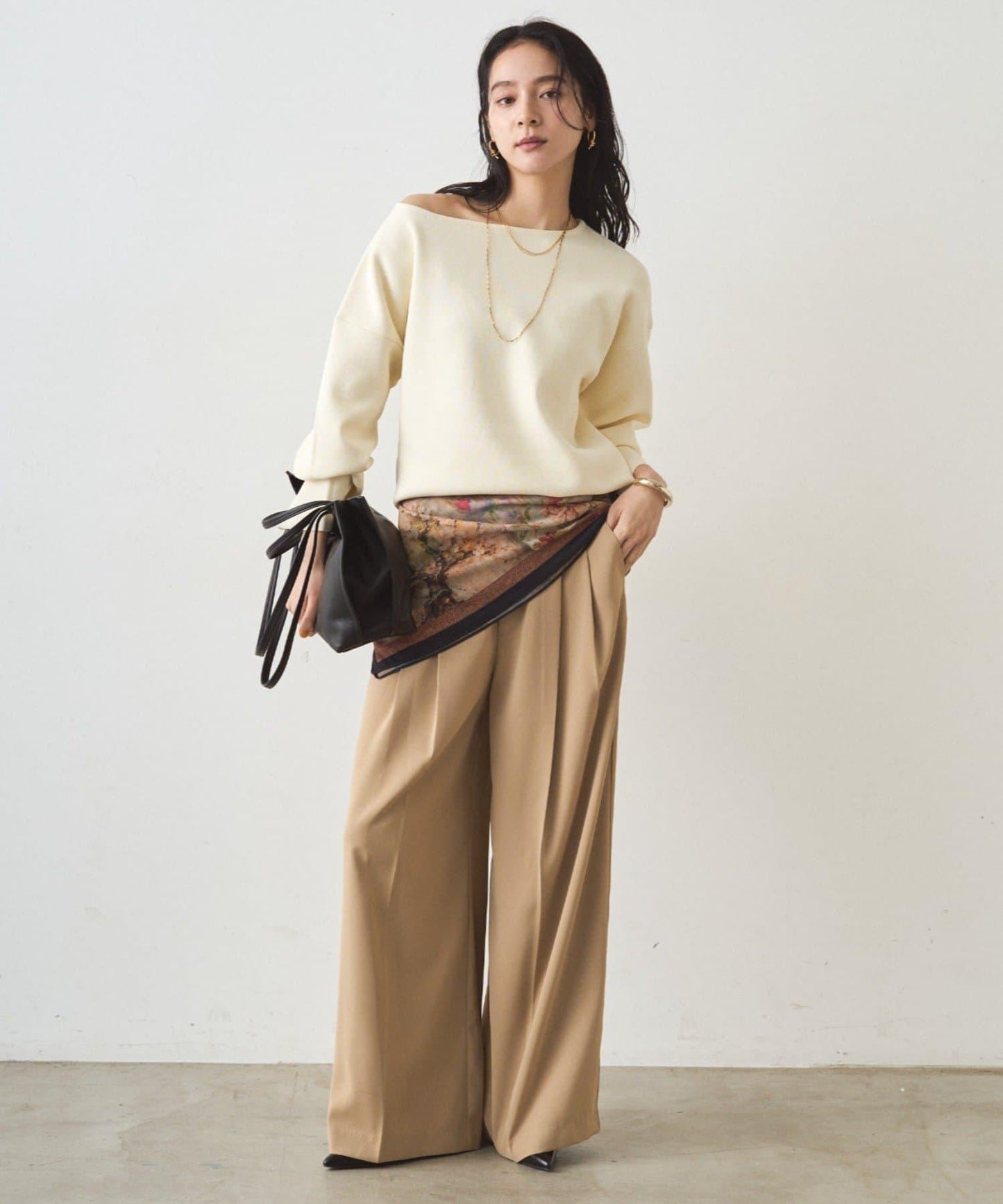 全針織船領毛衣