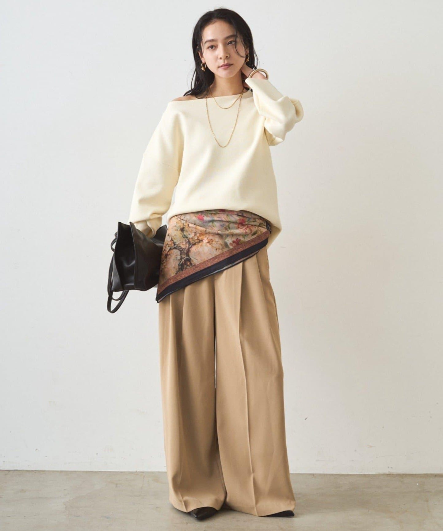 全針織船領毛衣