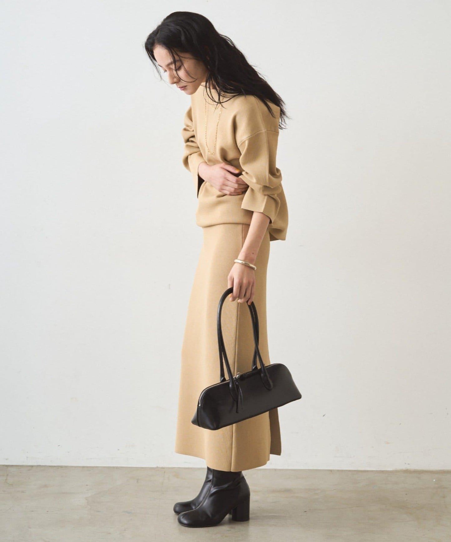 全針織船領毛衣