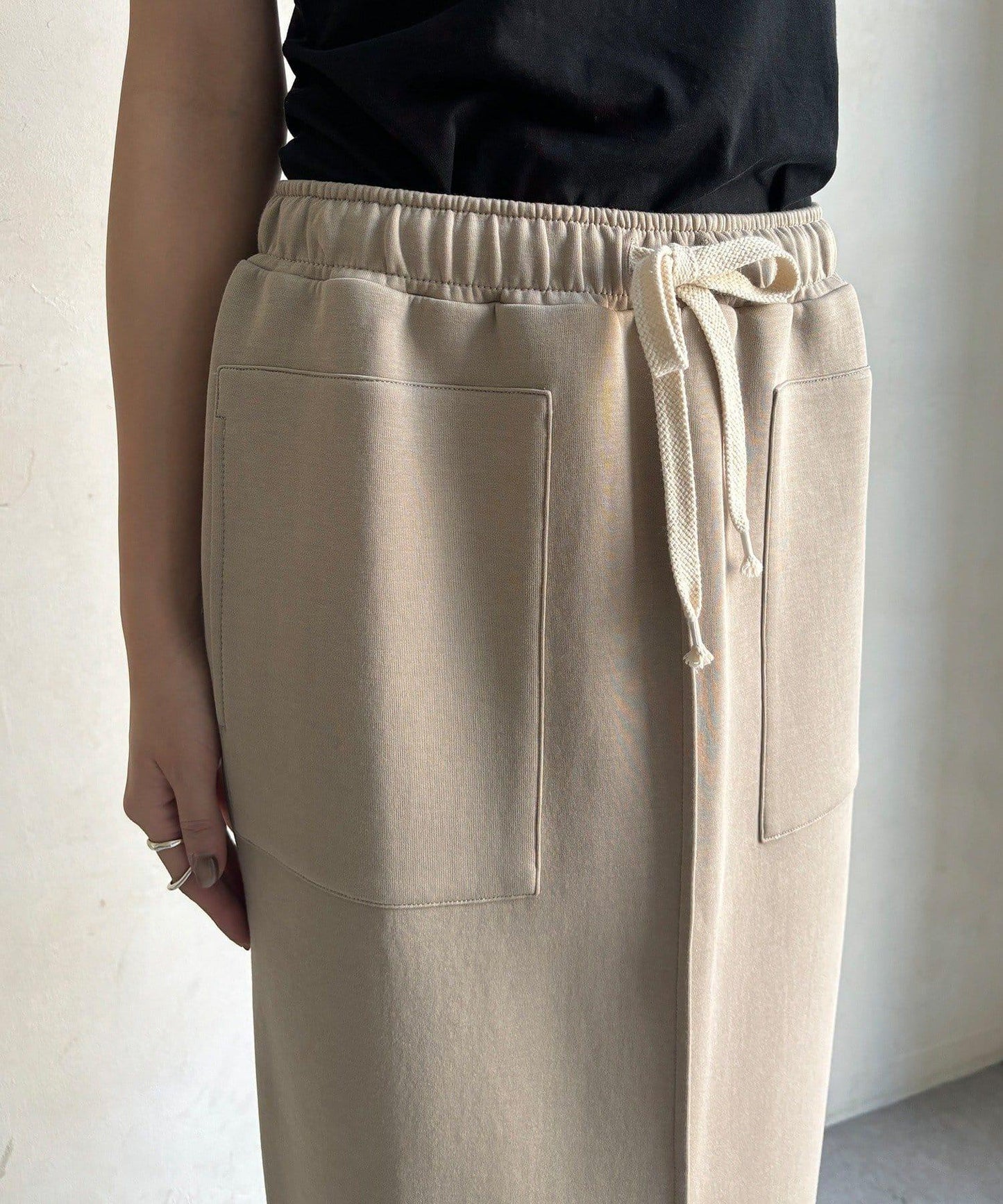 棉質箱型修身半身裙