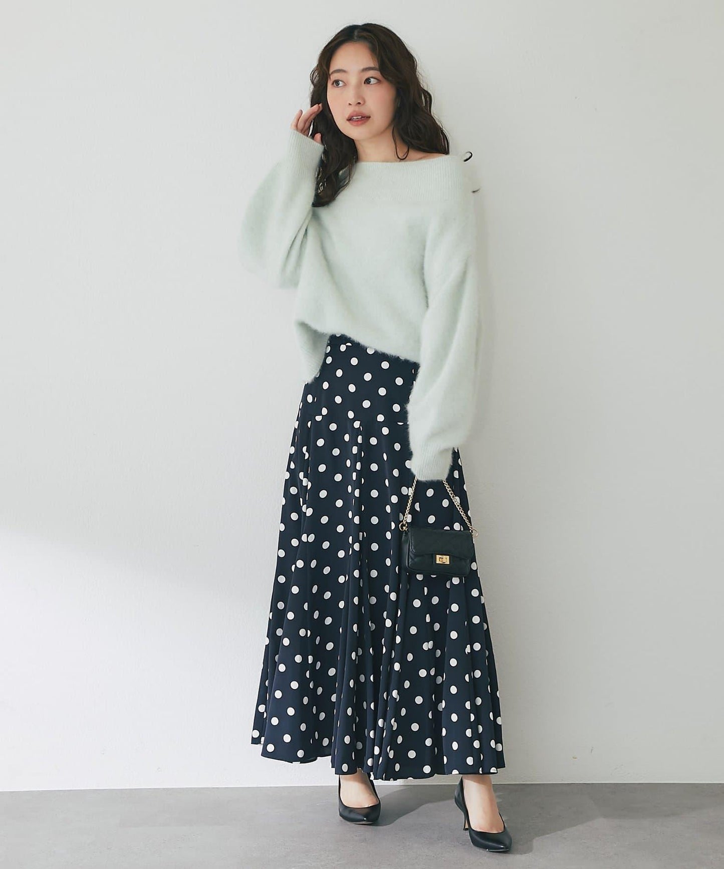 【3尺碼可選】波點拼接傘裙