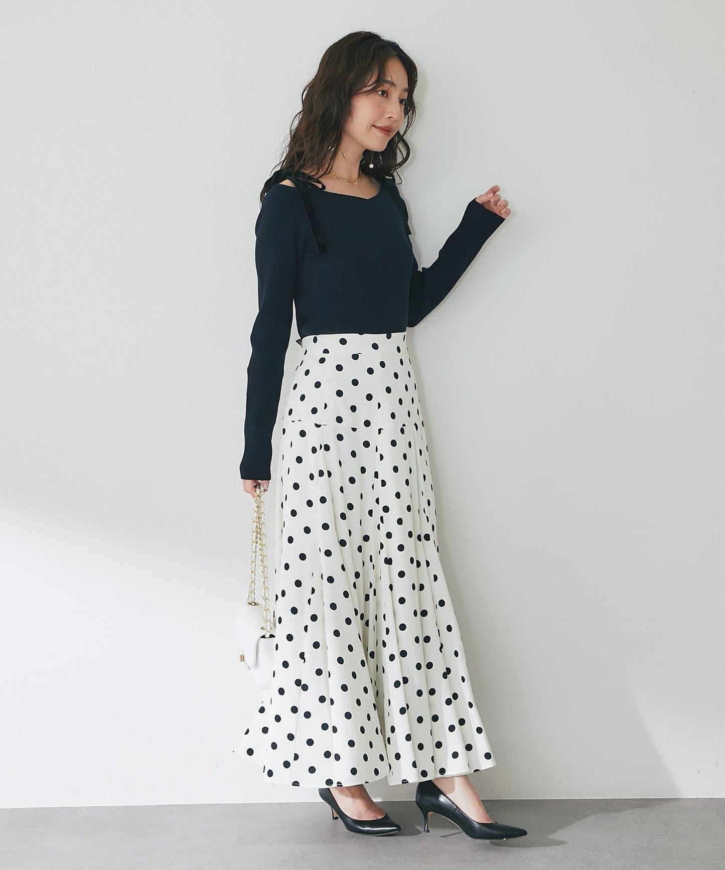 【3尺碼可選】波點拼接傘裙