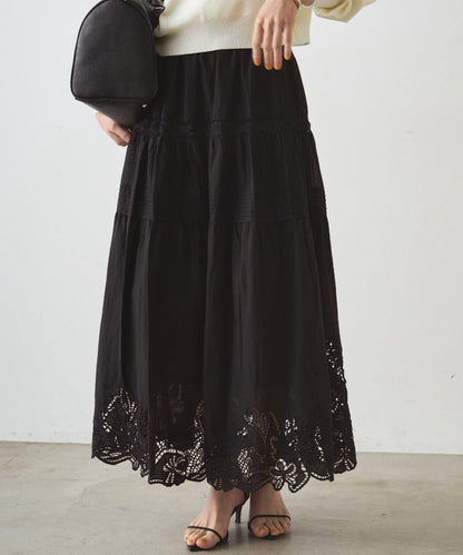 蕾絲層疊半身裙