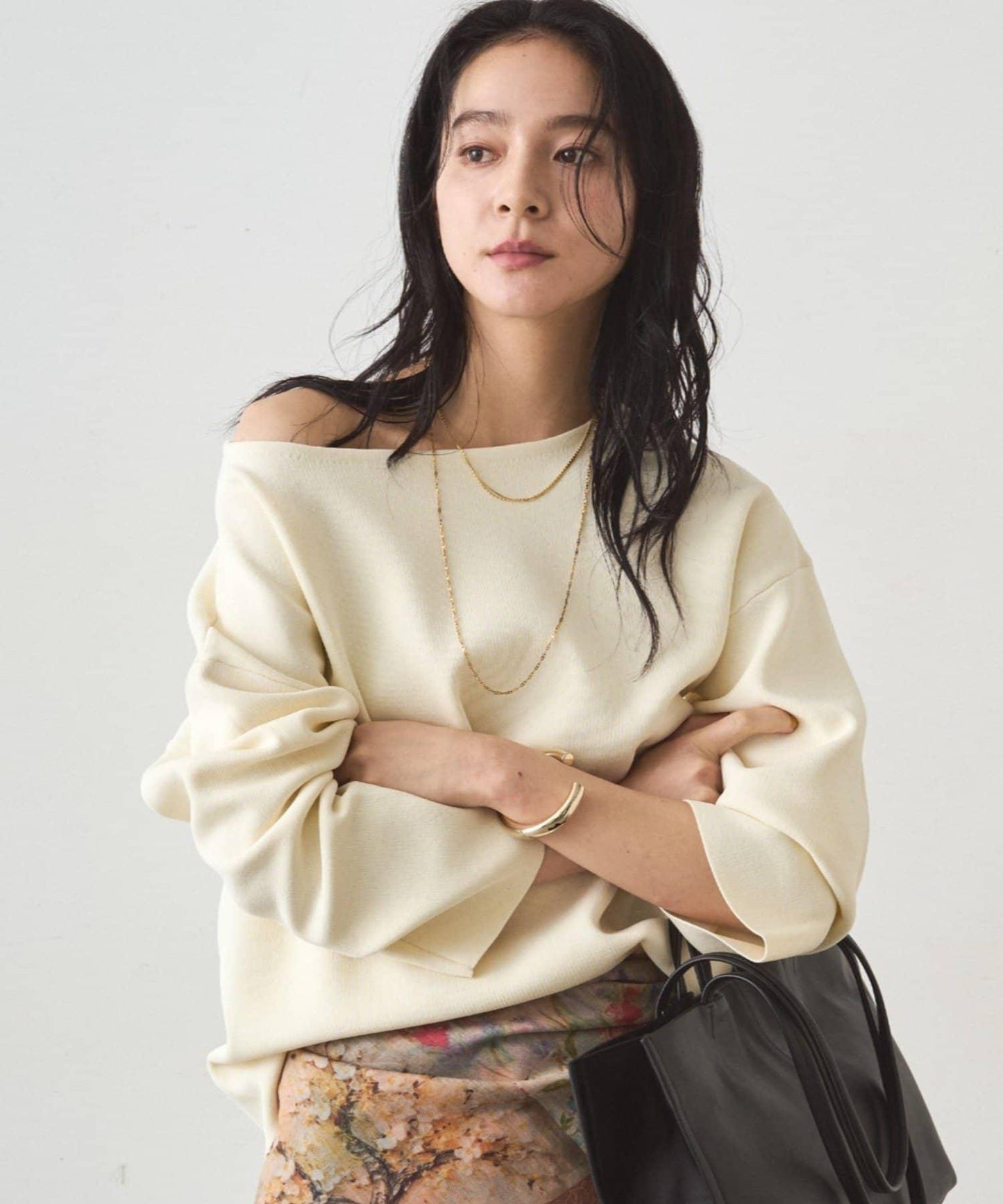 全針織船領毛衣