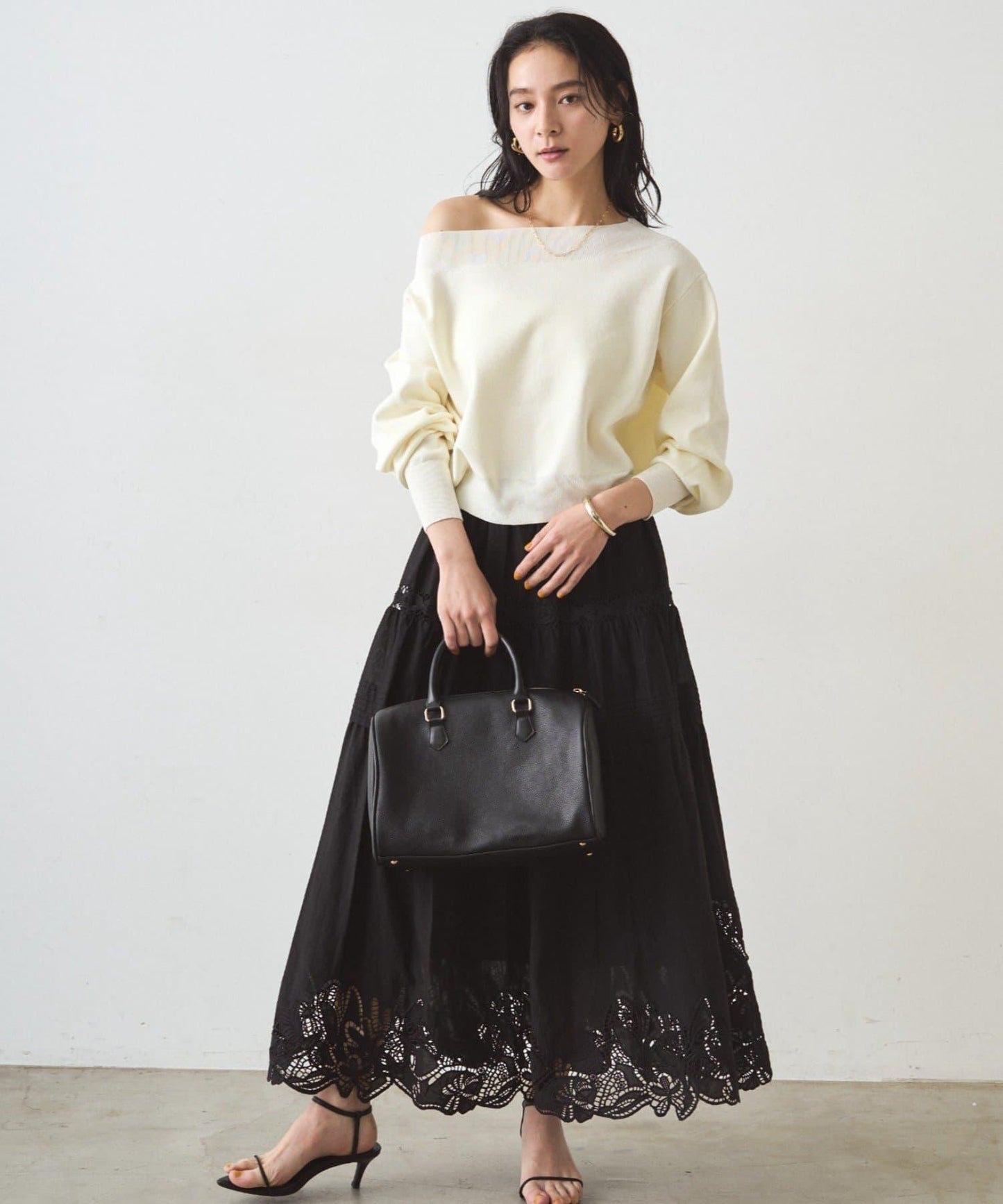 蕾絲層疊半身裙