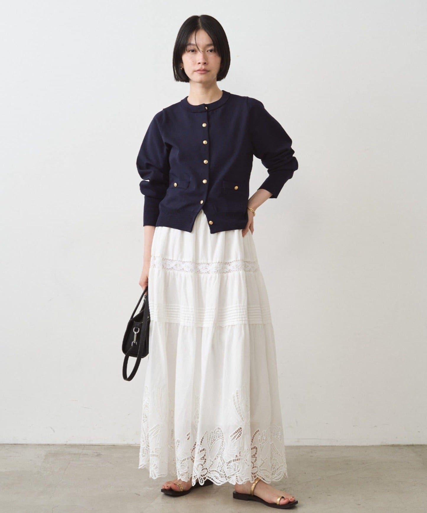 蕾絲層疊半身裙