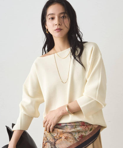 全針織船領毛衣