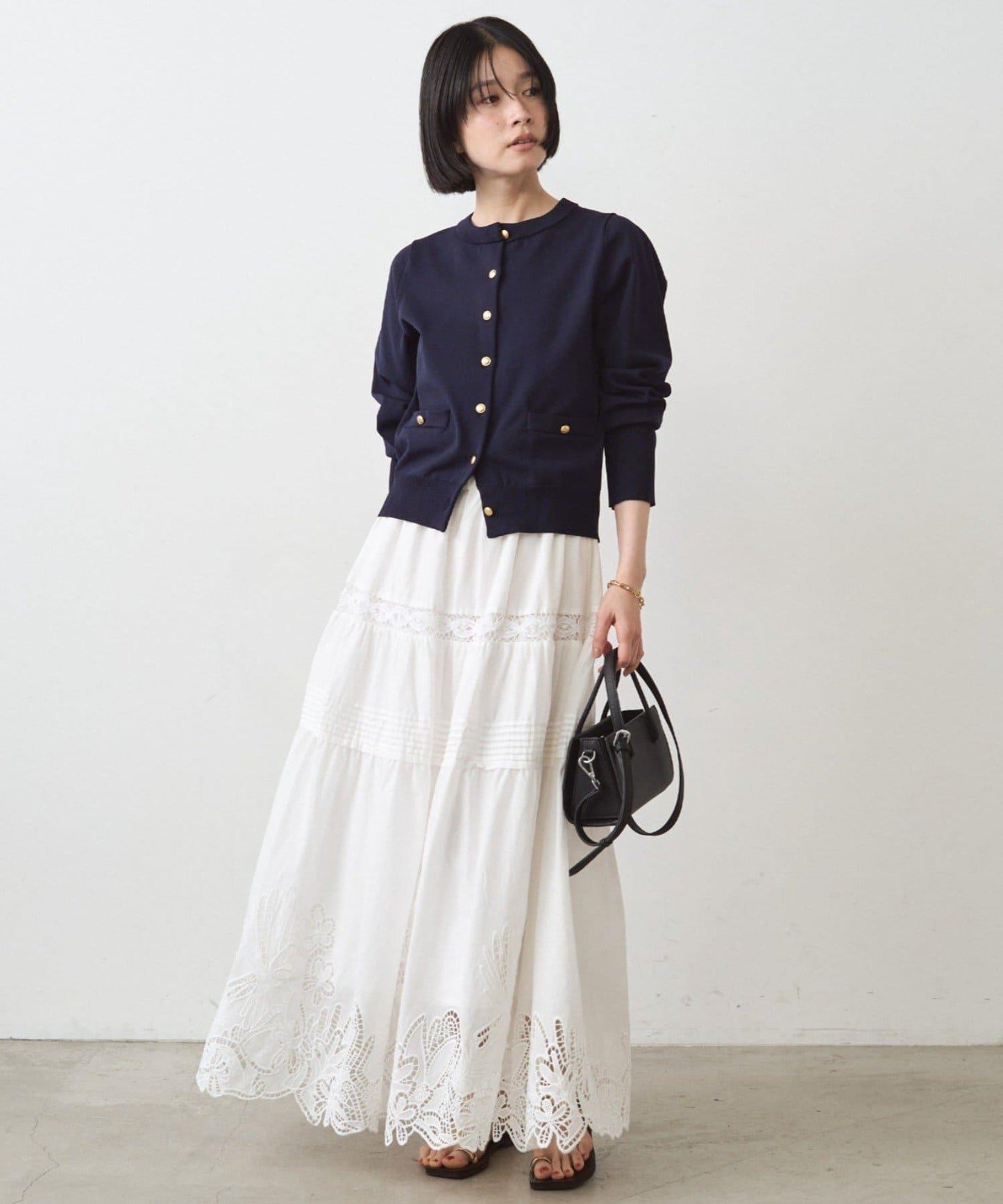 蕾絲層疊半身裙