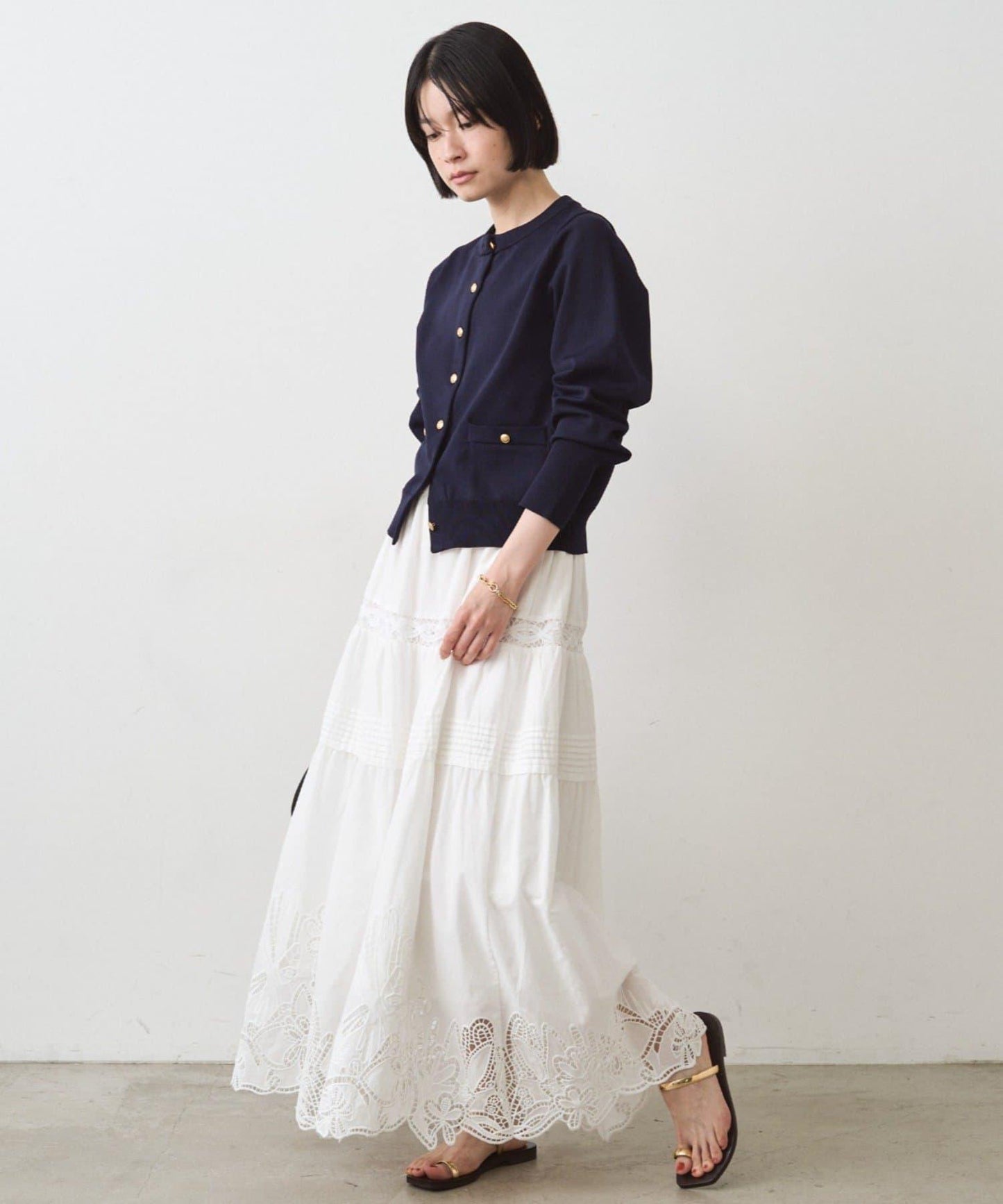 蕾絲層疊半身裙