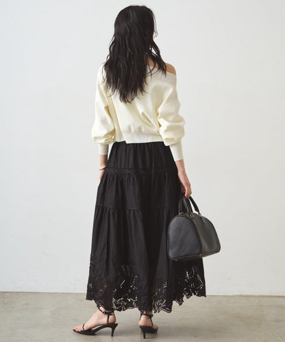 蕾絲層疊半身裙