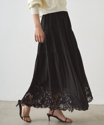 蕾絲層疊半身裙