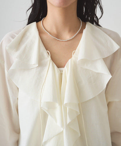 荷葉邊領口襯衫