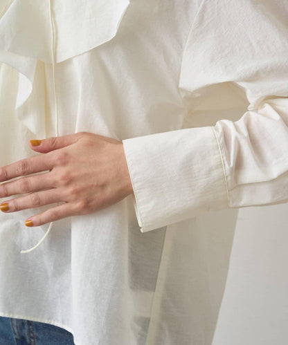 荷葉邊領口襯衫