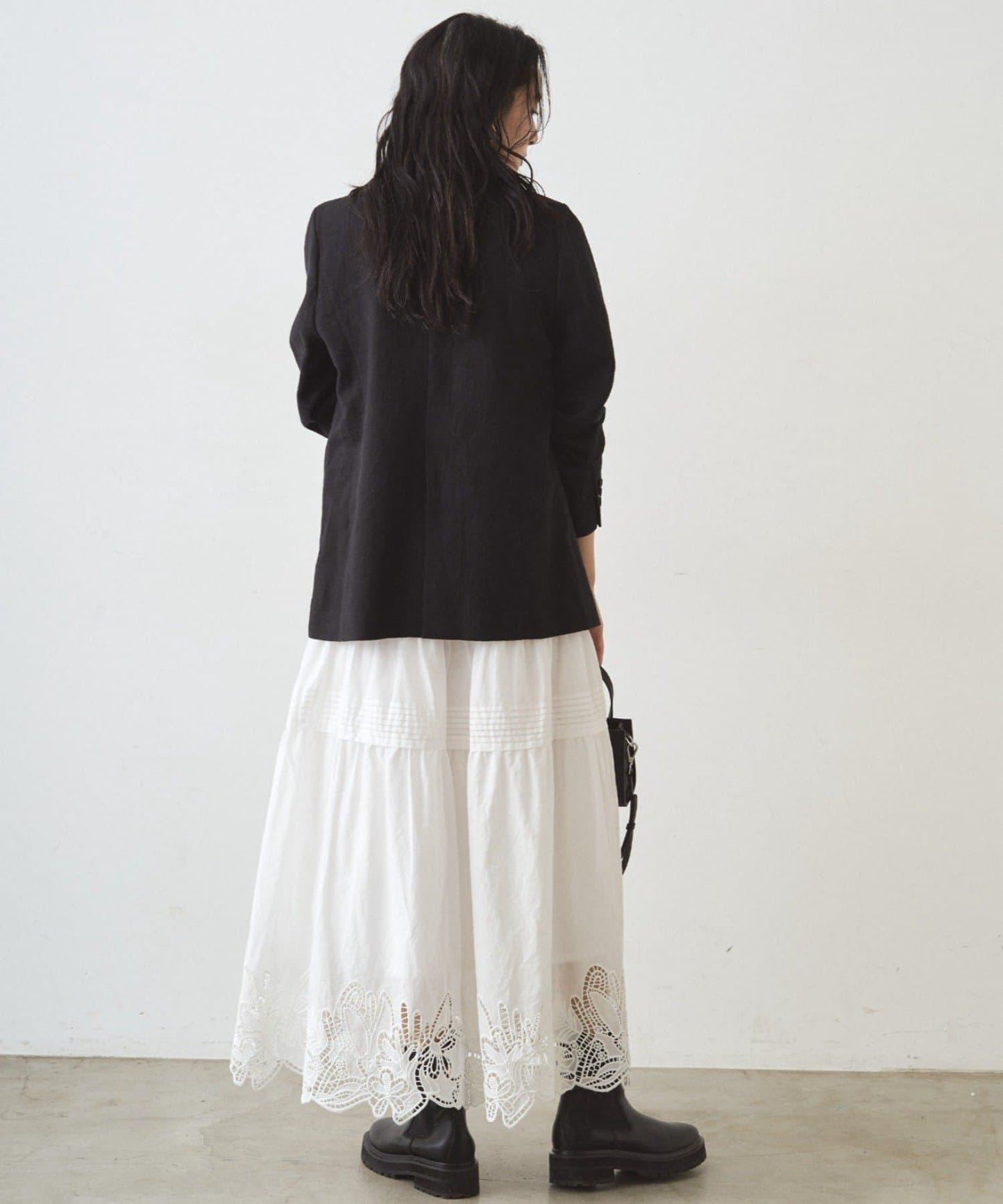 蕾絲層疊半身裙