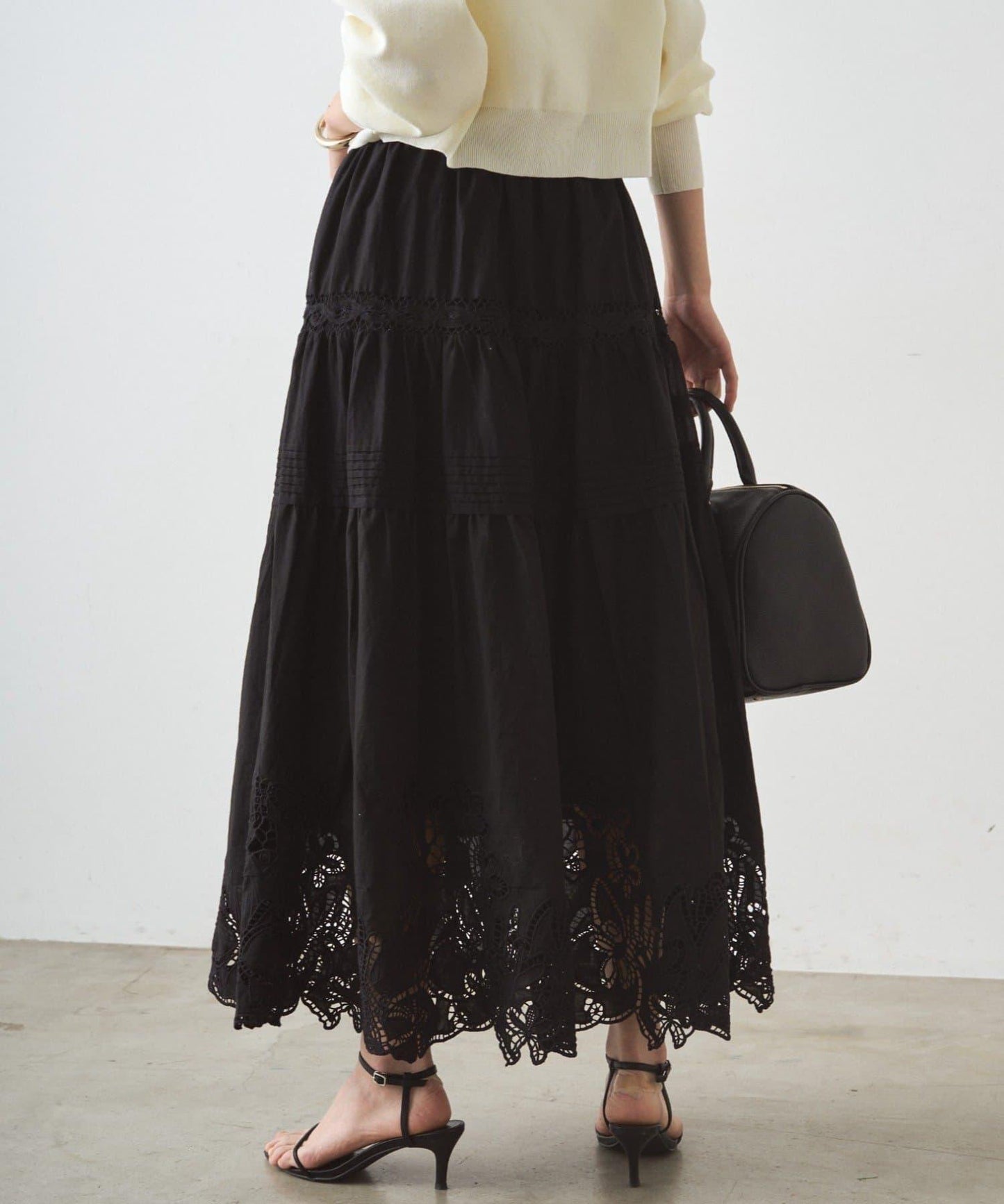 蕾絲層疊半身裙