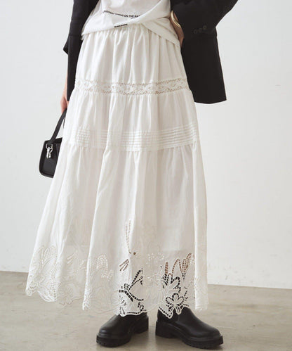 蕾絲層疊半身裙