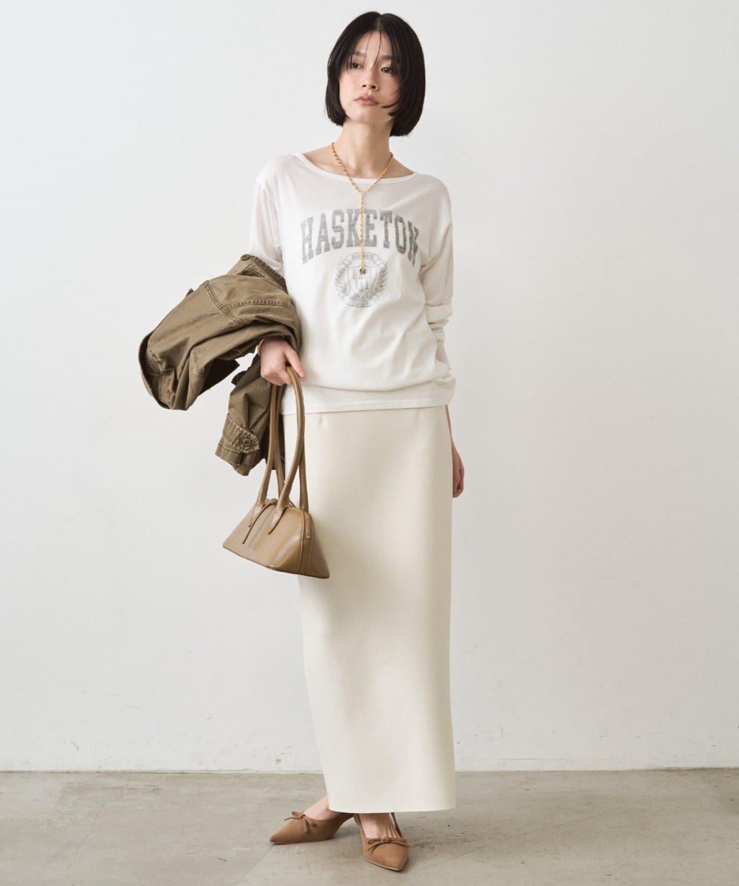 透視拼接長袖T恤