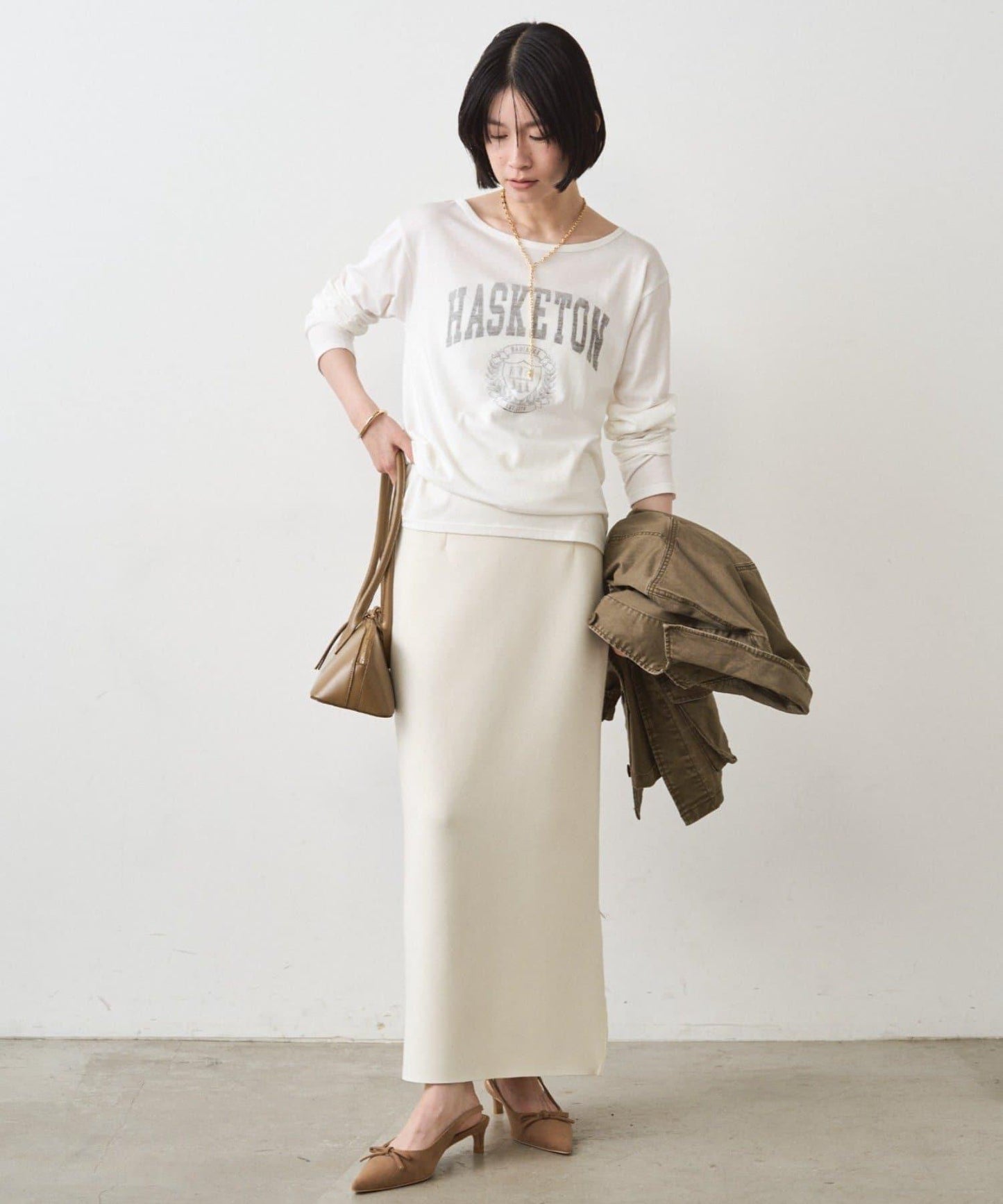 透視拼接長袖T恤