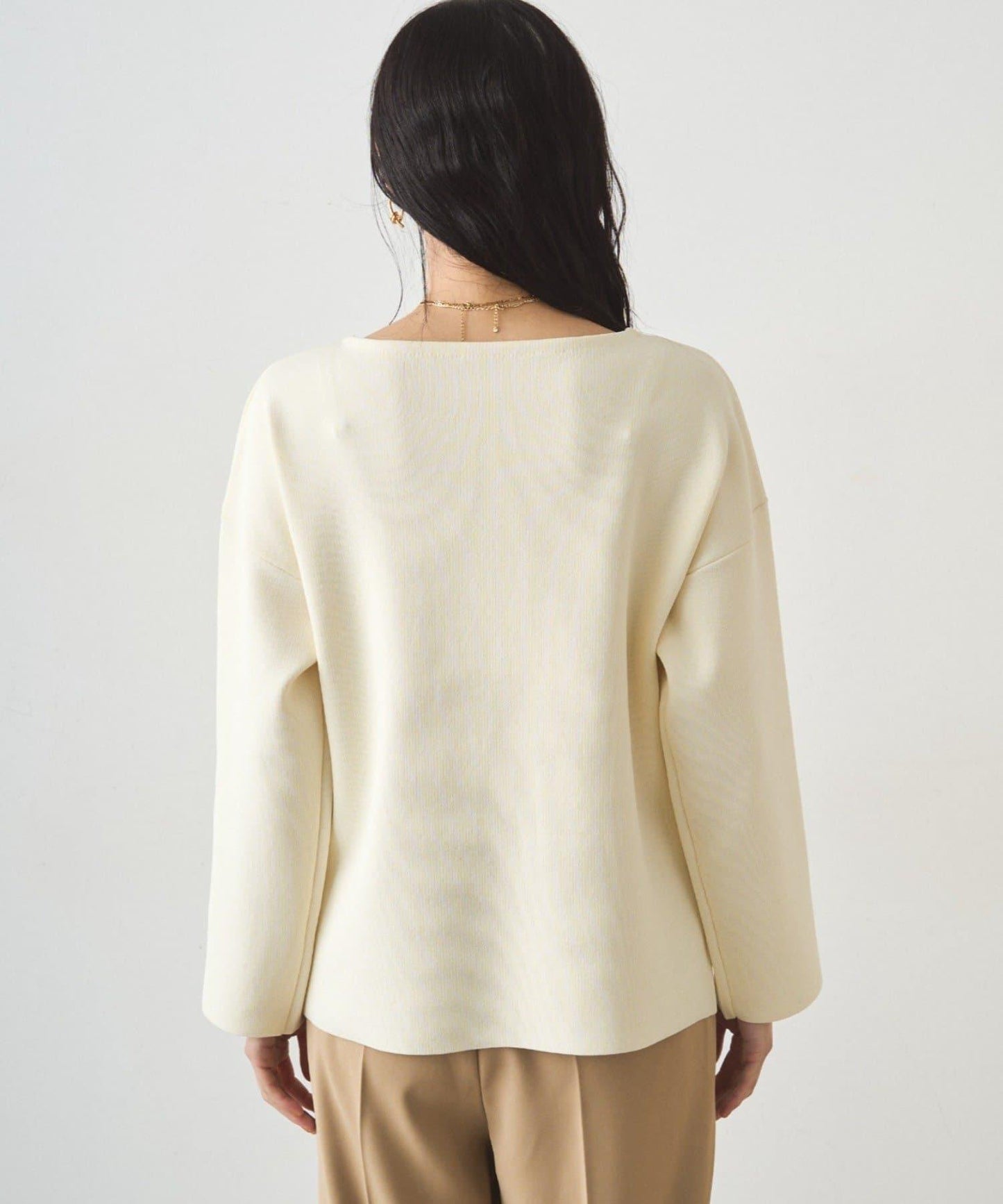 全針織船領毛衣