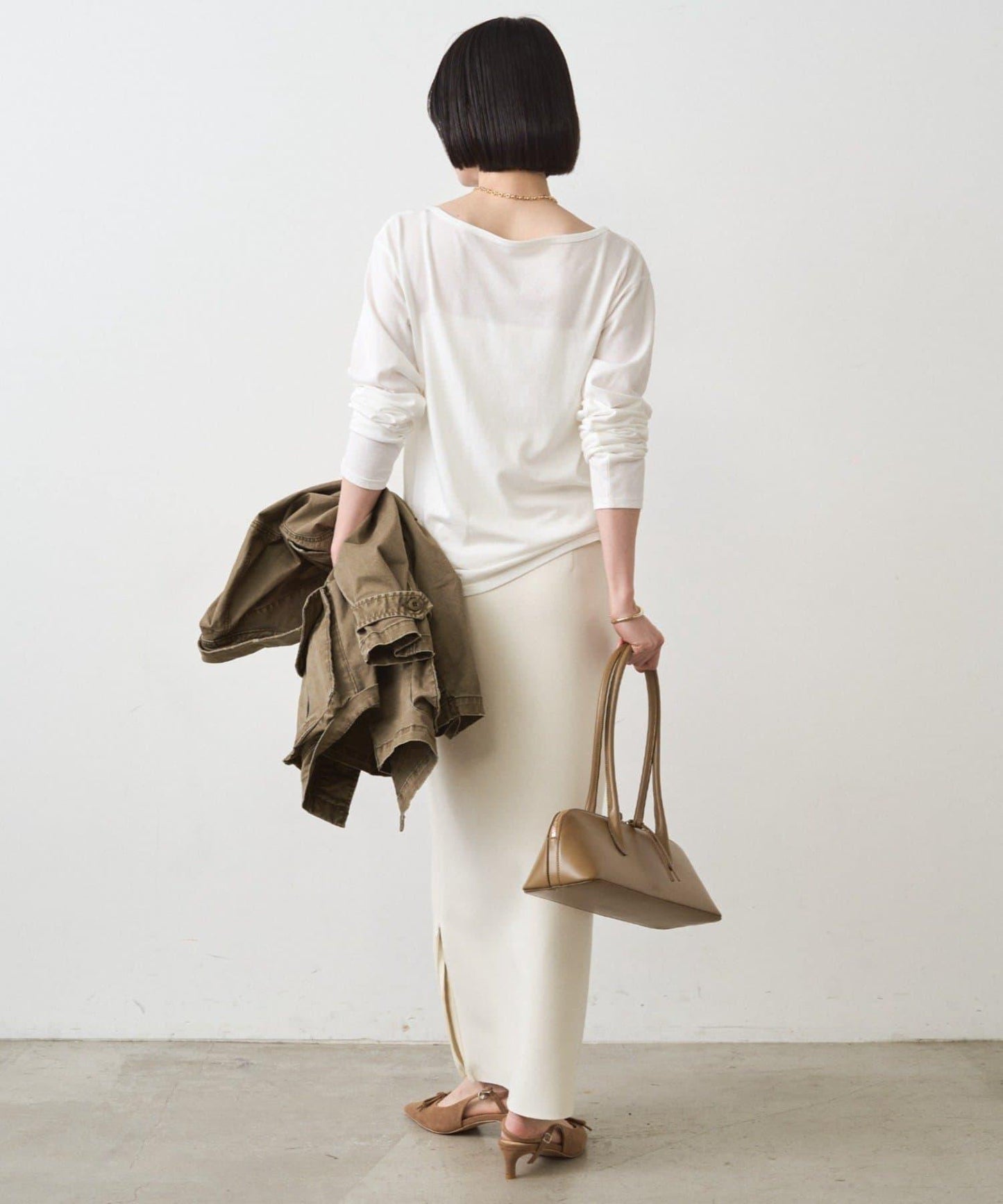 透視拼接長袖T恤