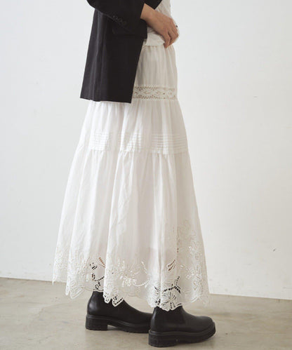 蕾絲層疊半身裙