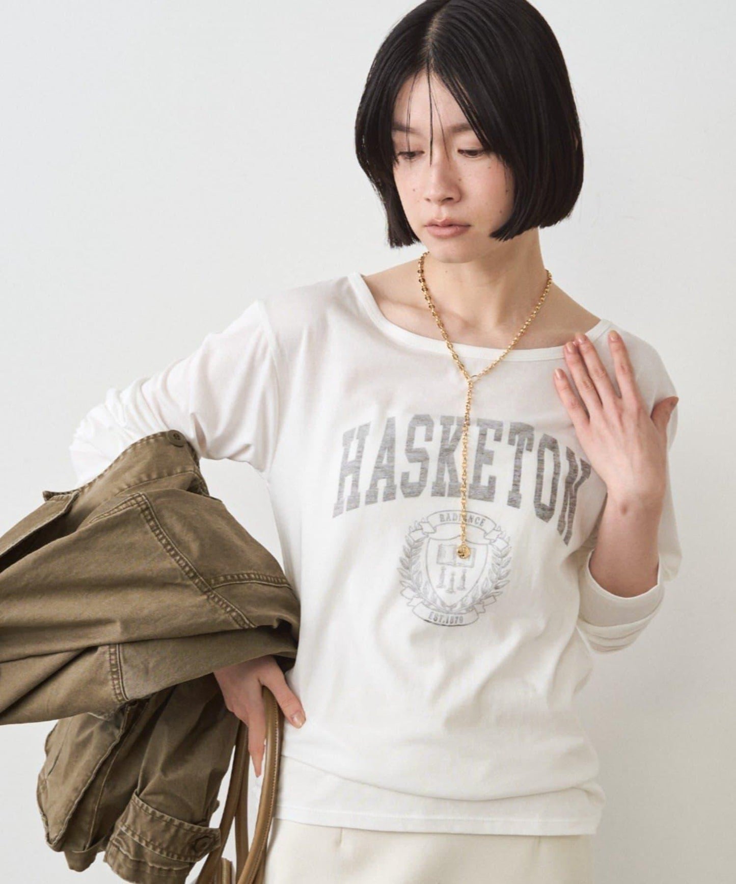 透視拼接長袖T恤