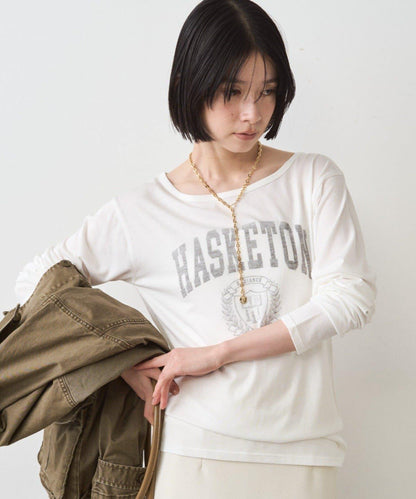 透視拼接長袖T恤