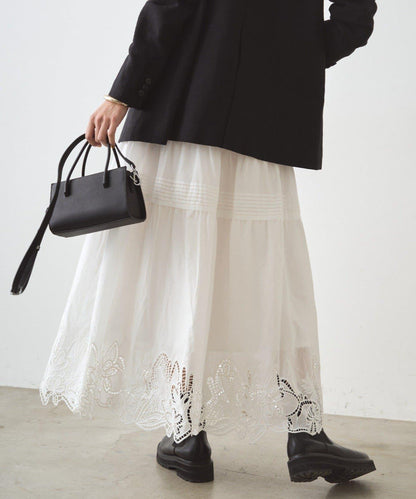 蕾絲層疊半身裙