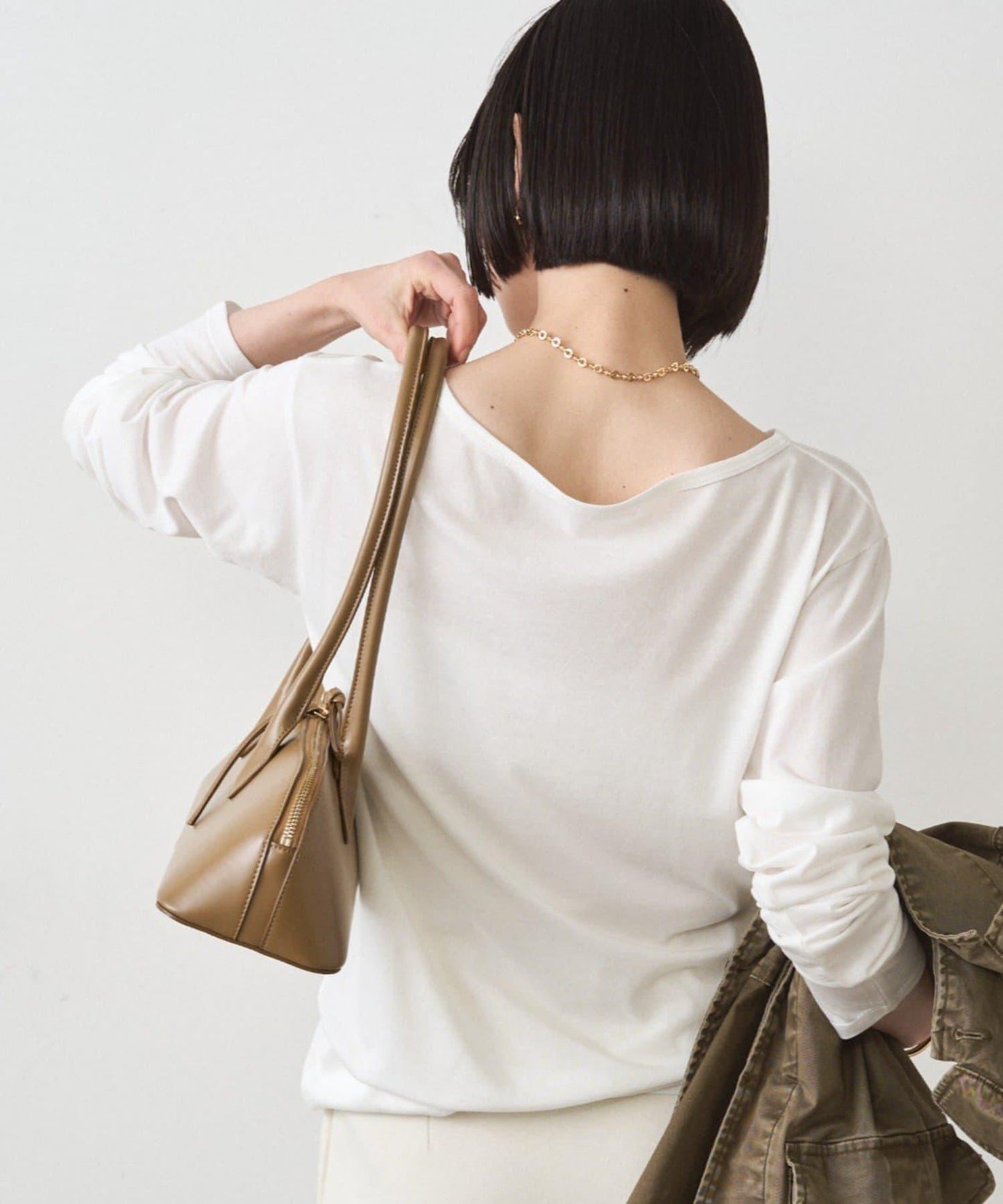 透視拼接長袖T恤