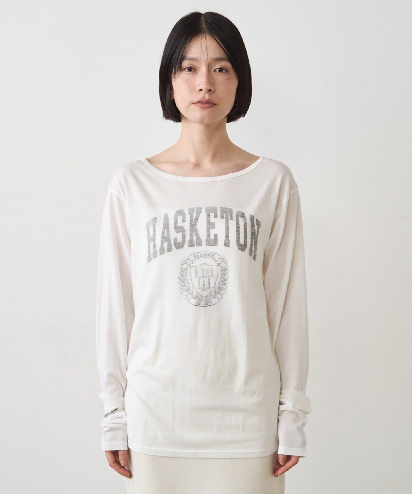 透視拼接長袖T恤