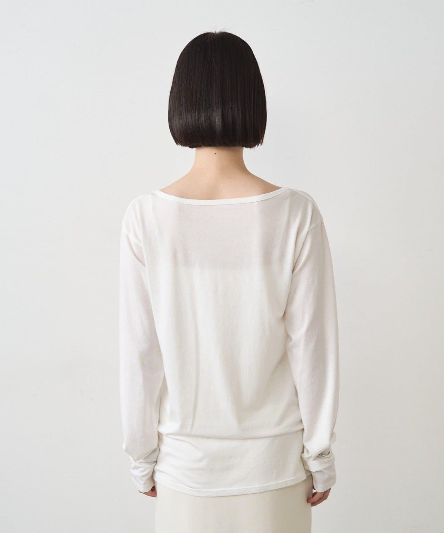 透視拼接長袖T恤