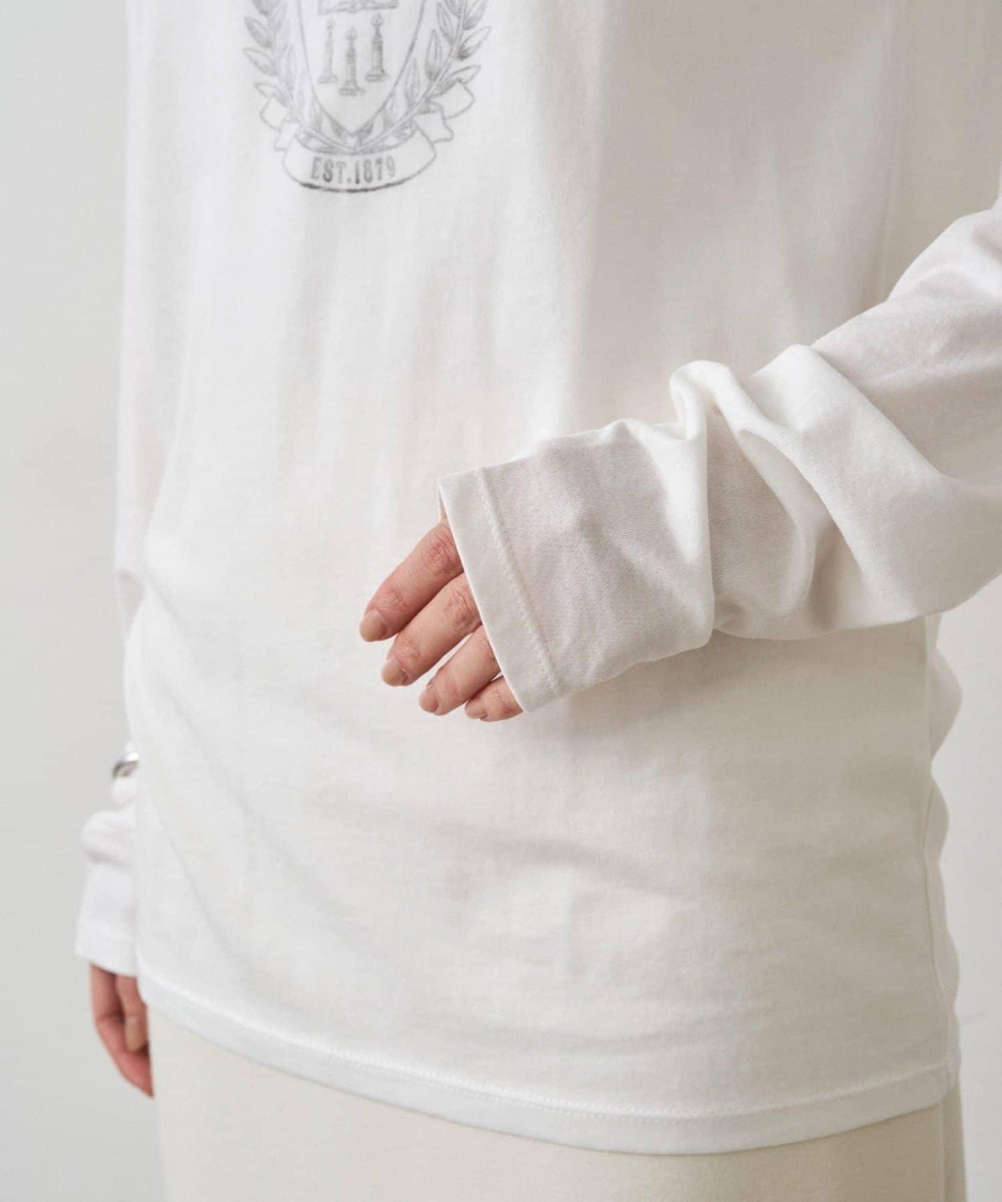 透視拼接長袖T恤