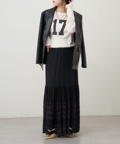 【26SS】波浪花邊蕾絲半身裙