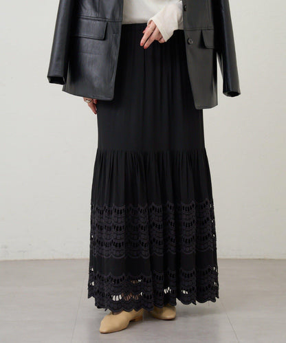 【26SS】波浪花邊蕾絲半身裙