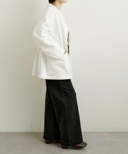 帶領口蕾絲裝飾軍旅風夾克