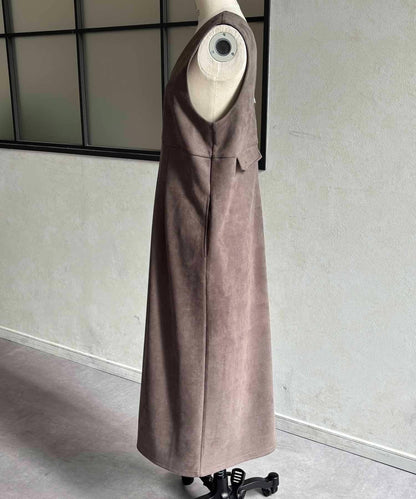 麂皮雙用連衣裙