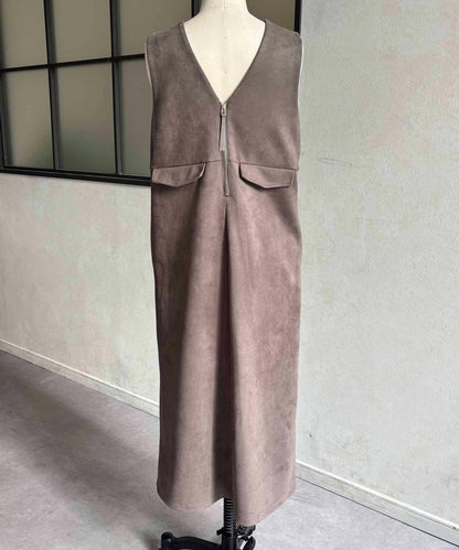 麂皮雙用連衣裙